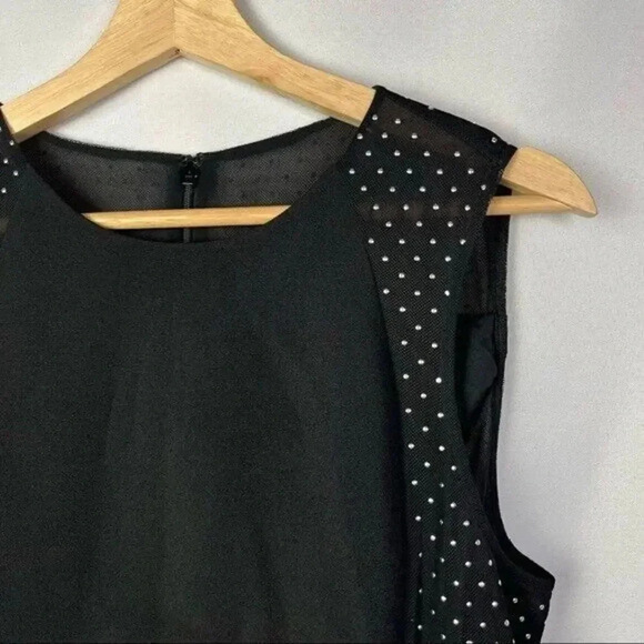 Michael Kors Black Studded Mesh Panel Sheath Dress 8 - Picture 6 of 6